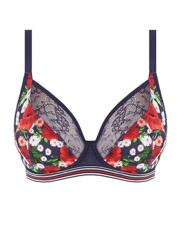 Freya AA5421 Midnight Floral Wild Underwire Plunge Bra MYSELFLINGERIE.COM